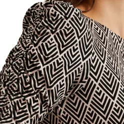 Hot Evelyn Geo Print Top Women Tops