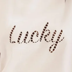 Clearance Eyelet Graphic Slogan T-Shirt Women Tops