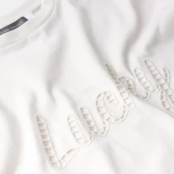 Clearance Eyelet Graphic Slogan T-Shirt Women Tops