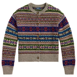 New Fairisle Knitted Cardigan Women Sweaters & Cardigans