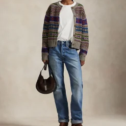 New Fairisle Knitted Cardigan Women Sweaters & Cardigans