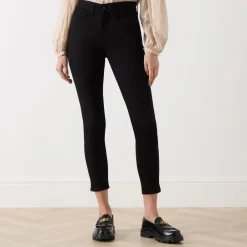 Hot Faith Mid-Rise Skinny Cropped Jeans Women Denim