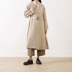 Fatto Belted Water-Repellent Trench Coat Women Coats & Jackets