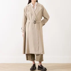 Fatto Belted Water-Repellent Trench Coat Women Coats & Jackets