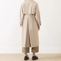 Fatto Belted Water-Repellent Trench Coat Women Coats & Jackets