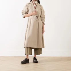 Fatto Belted Water-Repellent Trench Coat Women Coats & Jackets