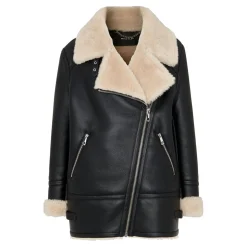 Outlet Faux Fur Aviator Jacket Women Coats & Jackets