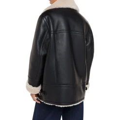 Outlet Faux Fur Aviator Jacket Women Coats & Jackets