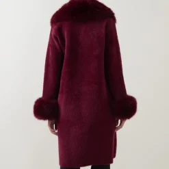 Hot Faux Fur Trim Jacket Women Coats & Jackets