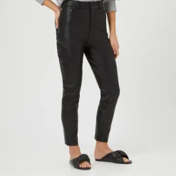 Hot Faux Leather Five Pocket Leggings Women Leggings