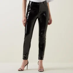 Online Faux Patent Five Pocket Leggings Women Leggings