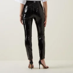 Online Faux Patent Five Pocket Leggings Women Leggings
