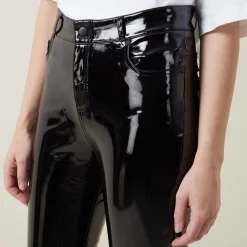 Online Faux Patent Five Pocket Leggings Women Leggings