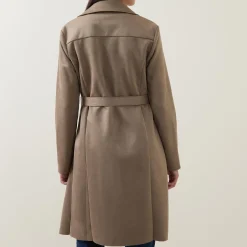 Best Faux Suede Wrap Coat Women Coats & Jackets