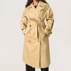 Outlet Favne Double-Breasted Belted Trench Women Coats & Jackets