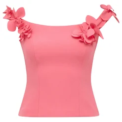 Best Faye Floral Applique Bardot Top Women Tops