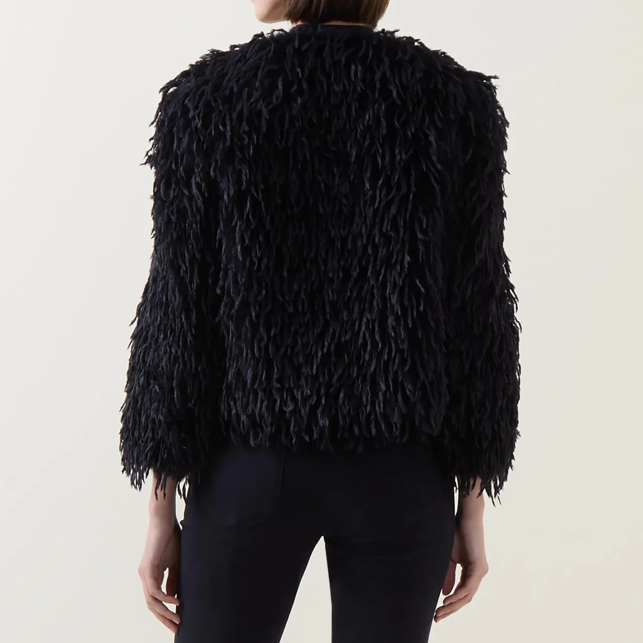 Hot Feather Effect Jacket Women Coats & Jackets