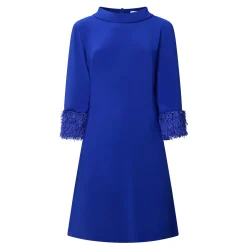 Best Feather-Trim Shift Dress Women Dresses