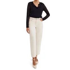 Sale Fern Burnout Semi-Sheer Blouse Women Tops
