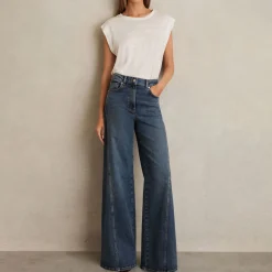 Best Fern Twist-Seam Wide Leg Jeans Women Denim