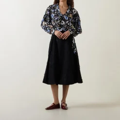 Sale Fiamma Floral Appliqué Skirt Women Skirts