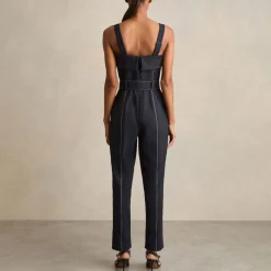 Hot Fianna Contrast Stitch Structured Jumpsuit Women Jumpsuits