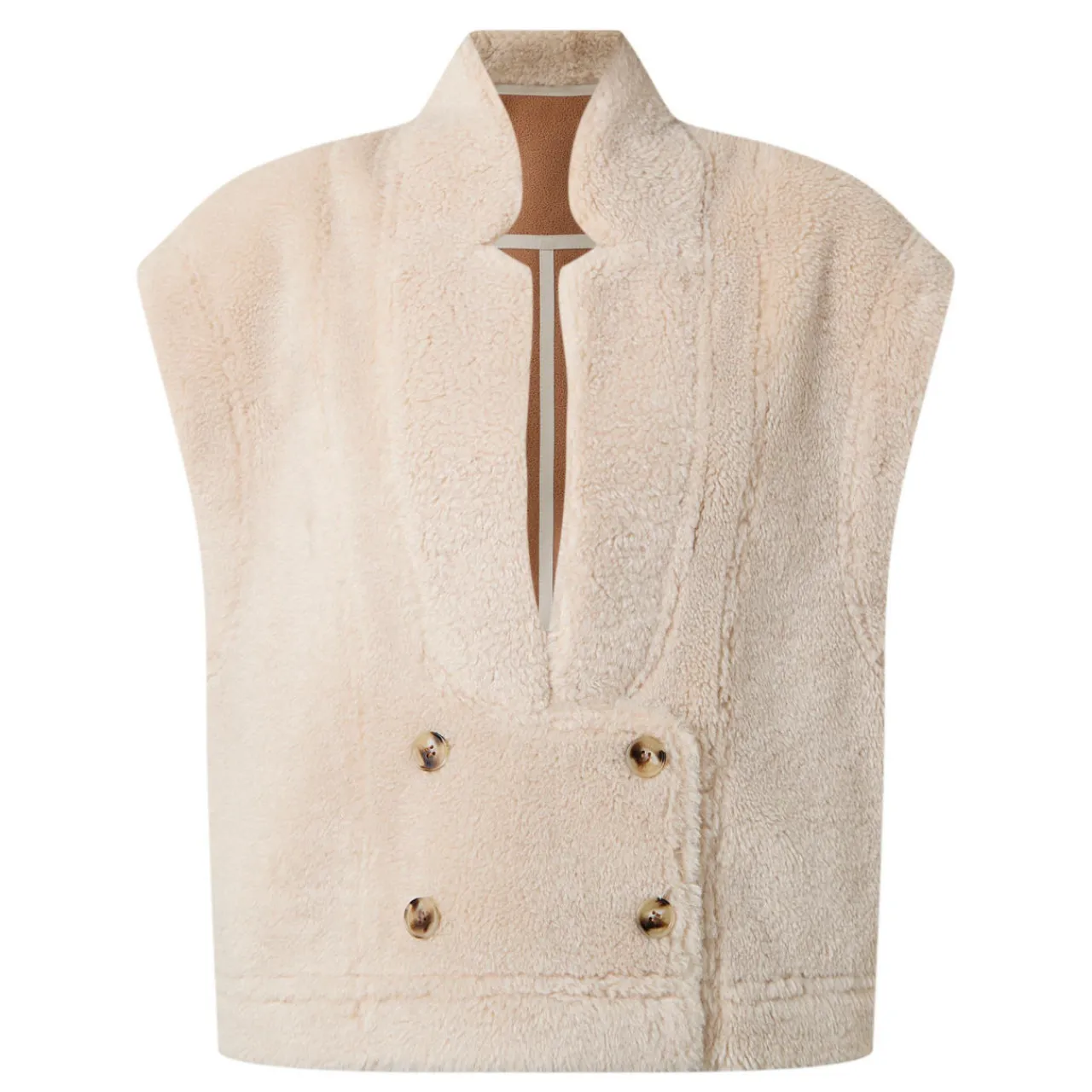 Best Fikaly Reversible Double-Breasted Gilet Women Coats & Jackets
