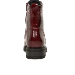 Hot Flamboyant Lace-Up Patent Ankle Boots Women Boots