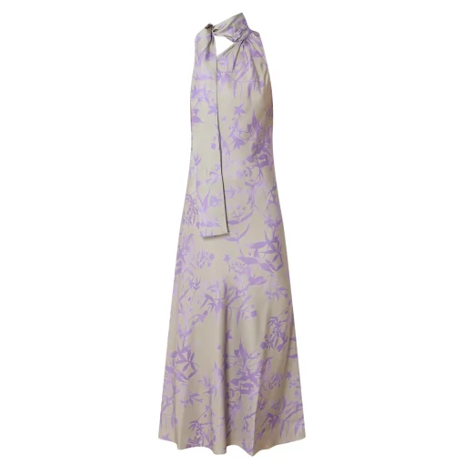Outlet Flash Floral Scarf Dress Women Occasion Dressing