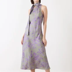 Outlet Flash Floral Scarf Dress Women Occasion Dressing