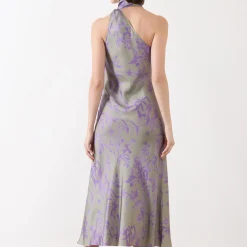 Outlet Flash Floral Scarf Dress Women Occasion Dressing