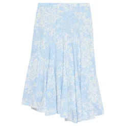 Online Floral Asymmetrical Flared Skirt Women Skirts