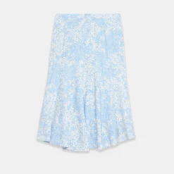 Online Floral Asymmetrical Flared Skirt Women Skirts