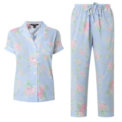 Sale Floral Cropped Pyjama Set Women Sleepwear