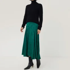 Sale Floral Jacquard Skirt Women Skirts
