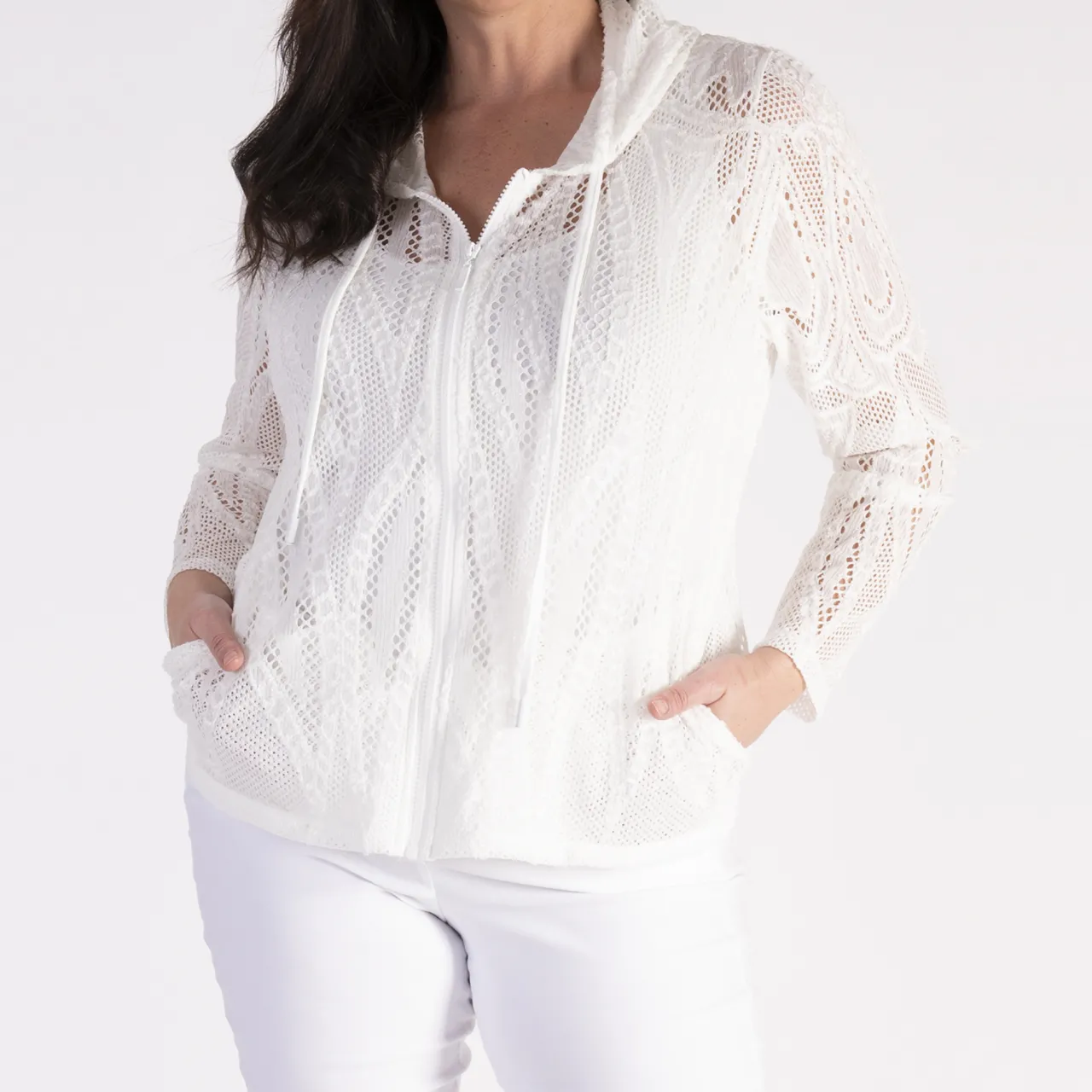 New Floral Lace Hoodie Women Sweatshirts & Hoodies