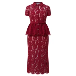 Outlet Floral Lace Peplum Pencil Dress Women Mother Of The Bride|Occasion Dressing