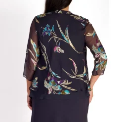 Online Floral Open Front Shrug Women Coats & Jackets