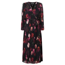 Online Floral Pleated Wrap Dress Women Dresses|Mother Of The Bride