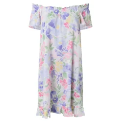 Hot Floral Print Night Dress Women Sleepwear