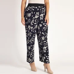 Discount Floral Print Plissé Pleated Trousers Women Trousers & Shorts