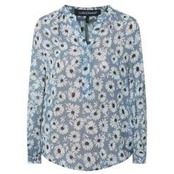 New Floral Semi-Sheer Blouse Women Tops