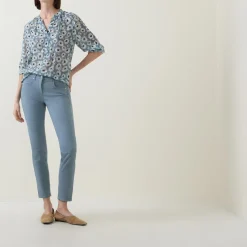 New Floral Semi-Sheer Blouse Women Tops