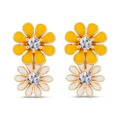 Outlet Floral Stud Earrings Women Earrings