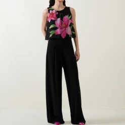 New Floral Wide Leg Jumpsuit Women Jumpsuits