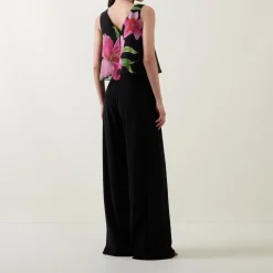 New Floral Wide Leg Jumpsuit Women Jumpsuits