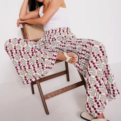 Discount Floral Wide Leg Trousers Women Trousers & Shorts