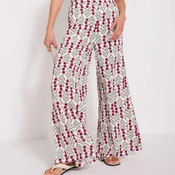 Discount Floral Wide Leg Trousers Women Trousers & Shorts