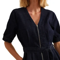 New Florisa Wide-Leg Denim Jumpsuit Women Jumpsuits