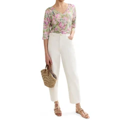 New Flossie Floral Linen Top Women Tops